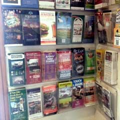 brochures in hotel coupon booklets