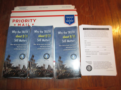 9/11 TAP brochures, petition forms and envelope
