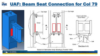 Slide 55: UAF's beam seat connection for column 79