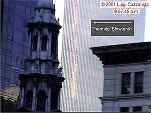Click to view thermate pouring down facade s tower thumb